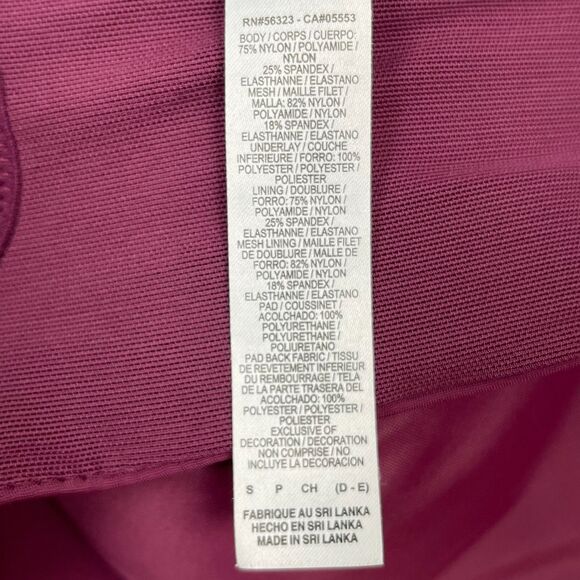 Nike Dri-Fit Alpha Sports Bra Small Burgundy Wireless Racerback Adjustable Strap - Picture 10 of 11